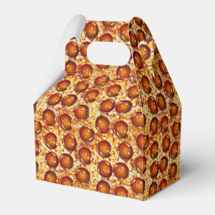 Pepperoni en Cheese Pizza Pattern Bedankdoosjes