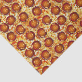 Pepperoni en Cheese Pizza Pattern Tissuepapier (Detail)