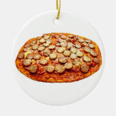Pepperoni en SaUSE Pizza kerstversiering Keramisch Ornament (Voorkant)
