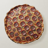 Pepperoni Feest Rond Kussen (Achterkant)