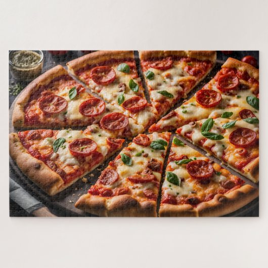 Pepperoni & Kaas Pizza Legpuzzel (Horizontaal)