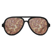 Pepperoni Pizza Aviator Zonnebril (Voorkant)