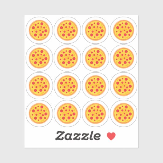 Pepperoni Pizza Avond Fast Food Afhaal Planner Sticker (Vel)