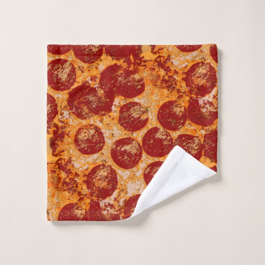 Pepperoni Pizza Bad Handdoek (Wasdoekje)