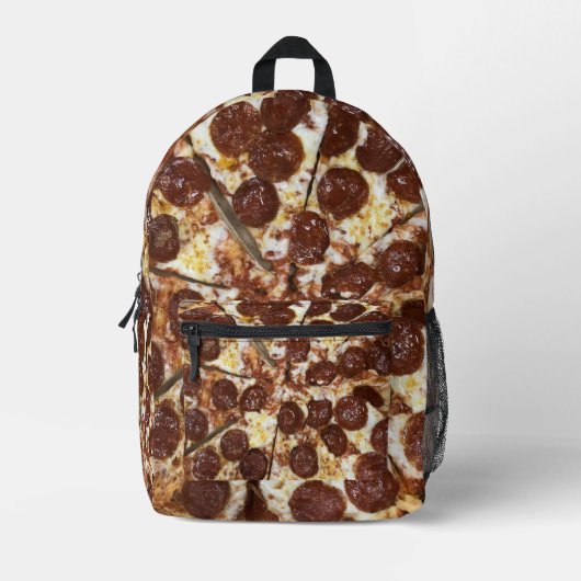 Pepperoni Pizza Bedrukte Rugzak (Voorkant)