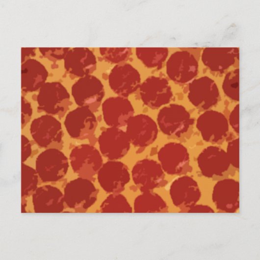 Pepperoni Pizza Briefkaart (Voorkant)