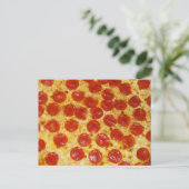 Pepperoni Pizza Briefkaart (Staand voorkant)
