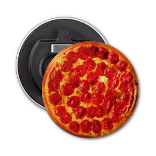 Pepperoni Pizza Button Flesopener