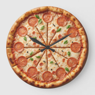 Pepperoni Pizza Clock - Worst hou de nummers Grote Klok