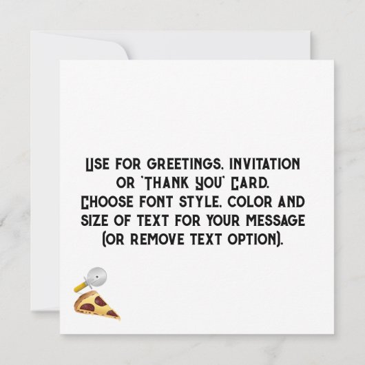 Pepperoni Pizza Dag Kaart (Achterkant)