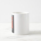 Pepperoni Pizza en Amerikaans Football voor het le Koffiemok (Center)