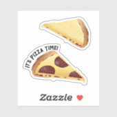 Pepperoni Pizza en Kaas Pizza Sticker (Vel)
