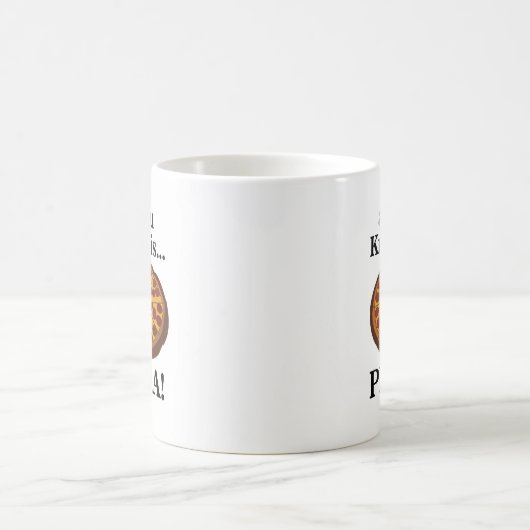 Pepperoni Pizza eten grappig Koffiemok (Center)