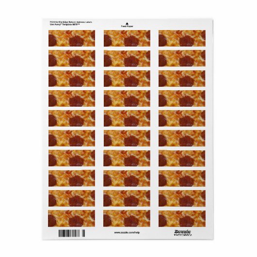 Pepperoni Pizza Etiket (Full Sheet)