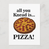 Pepperoni Pizza Feest Grappig Briefkaart (Voorkant)