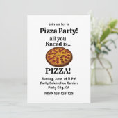 Pepperoni Pizza Feest Kaart (Staand voorkant)