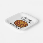 Pepperoni Pizza Feest Papieren Bordje (Gebogen)