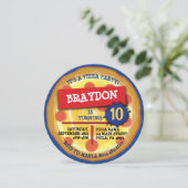 PEPPERONI PIZZA FEEST VIERING Verjaardagsfeest Kaart (Staand voorkant)