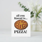 Pepperoni Pizza Feestje Grappig Briefkaart (Staand voorkant)