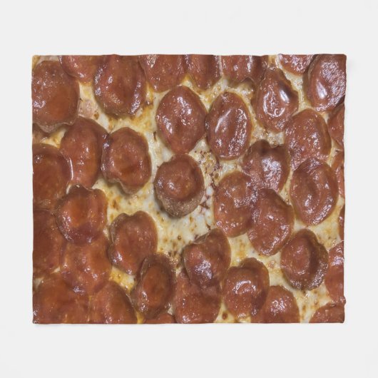 Pepperoni Pizza Fleece Deken (Voorkant (Horizontaal))