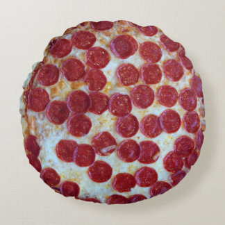Pepperoni Pizza Foto Rond Kussen