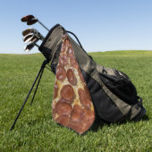 Pepperoni Pizza Golfhanddoek (Groen)