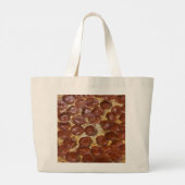 Pepperoni Pizza Grote Tote Bag (Achterkant)