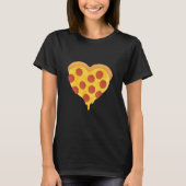 Pepperoni Pizza Heart Snacks op Brok Cool Food T-shirt (Voorkant)