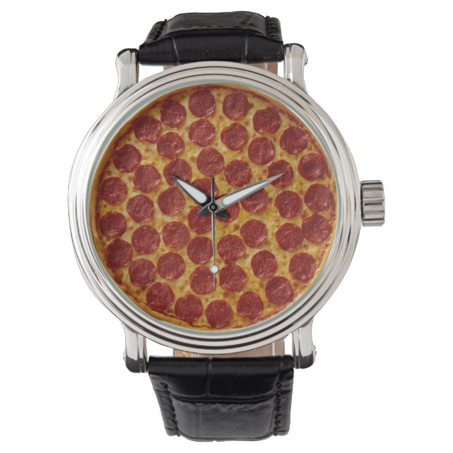Pepperoni Pizza Horloge (Voorkant)