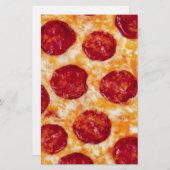 Pepperoni Pizza Hot en Yummy! Briefpapier (Voorkant / Achterkant)