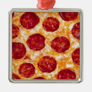 Pepperoni Pizza Hot en Yummy! Metalen Ornament