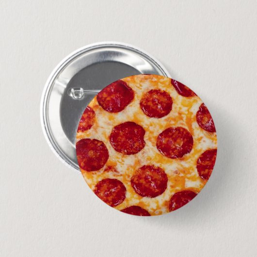 Pepperoni Pizza Hot en Yummy! Ronde Button 5,7 Cm (Voorkant /achterkant)