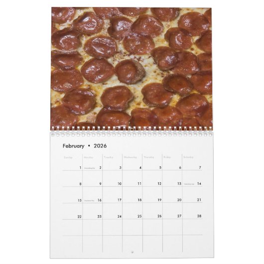 Pepperoni Pizza Kalender (Feb 2026)