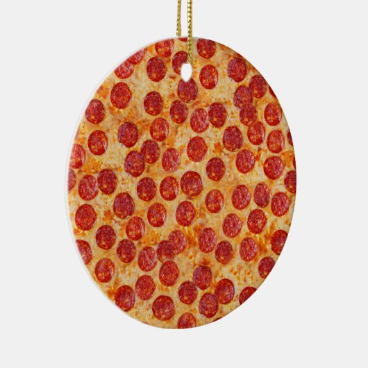 Pepperoni Pizza Keramisch Ornament (Rechts)