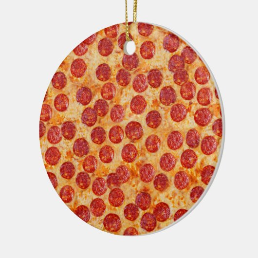 Pepperoni Pizza Keramisch Ornament (Links)