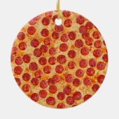 Pepperoni Pizza Keramisch Ornament (Achterkant)