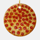 Pepperoni Pizza Keramisch Ornament (Achterkant)