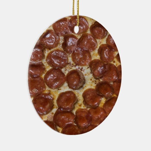 Pepperoni Pizza Keramisch Ornament (Rechts)