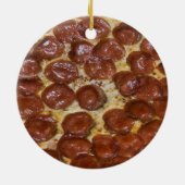 Pepperoni Pizza Keramisch Ornament (Achterkant)
