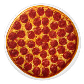 Pepperoni Pizza Keramische Knop (Voorkant)