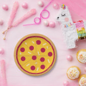 Pepperoni Pizza Kinderen Birthday Papieren Bordje (Feest)