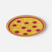 Pepperoni Pizza Kinderen Birthday Papieren Bordje (Gekanteld)