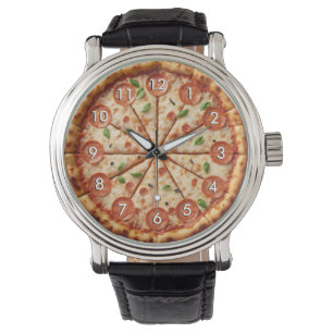 Pepperoni Pizza klok - Het is altijd Pizza tijd! Horloge