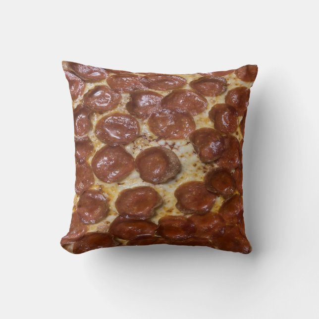 Pepperoni Pizza Kussen (Voorkant)
