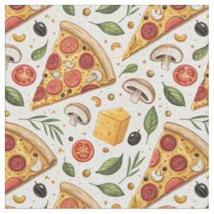 Pepperoni Pizza Liefhebber Patroon - Leuke Pizza F Stof