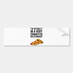 Pepperoni Pizza Love - Een serieus Relatie Bumpersticker