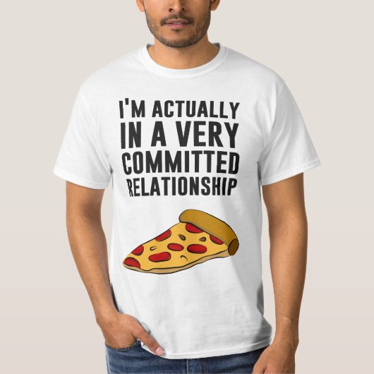 Pepperoni Pizza Love - Een serieus Relatie T-shirt (Voorkant)