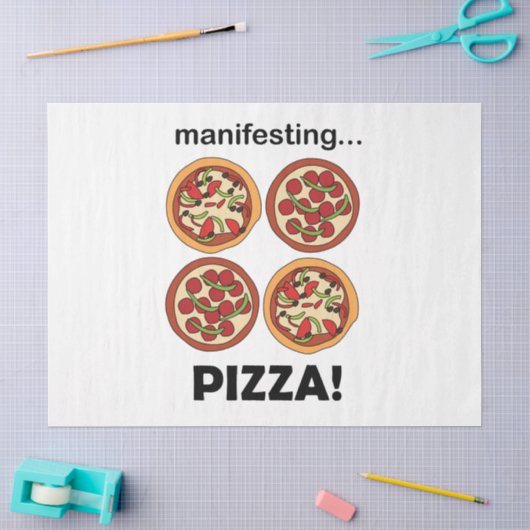 Pepperoni Pizza Manifestatie Tissuepapier (Craft)