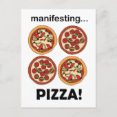 Pepperoni Pizza manifesteren Briefkaart (Voorkant)