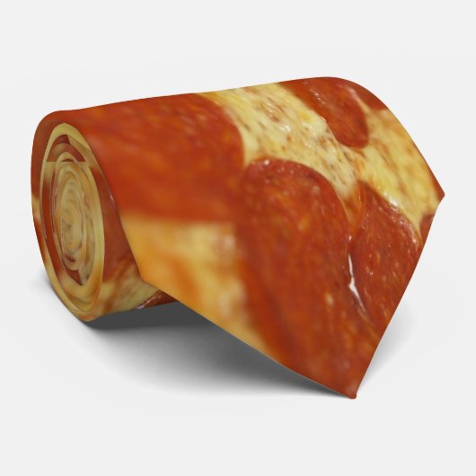 Pepperoni Pizza mannen stropdas (Opgerold)